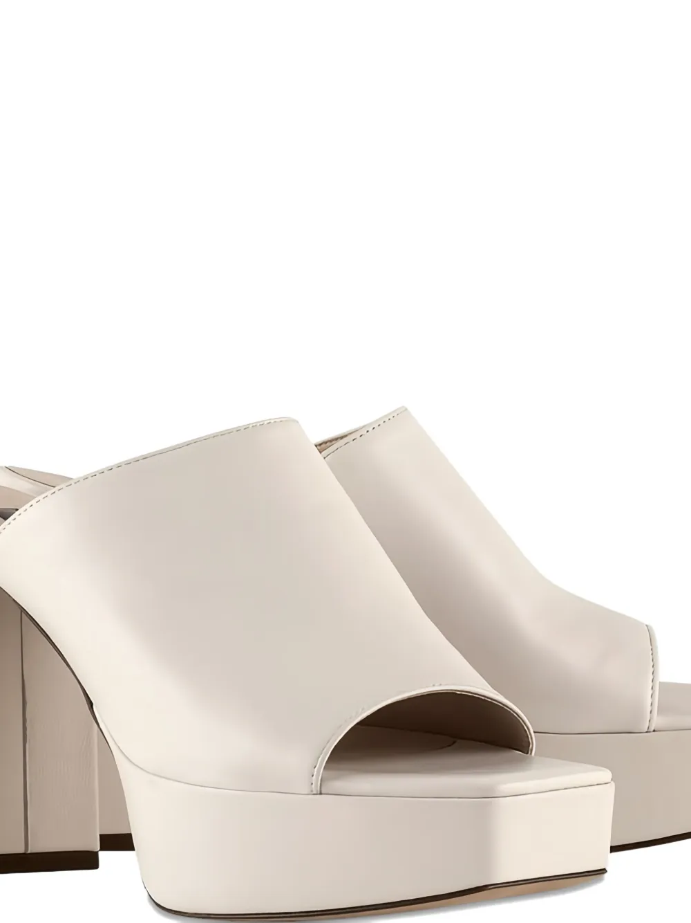 Hogl 100mm Carey platform mule sandals White