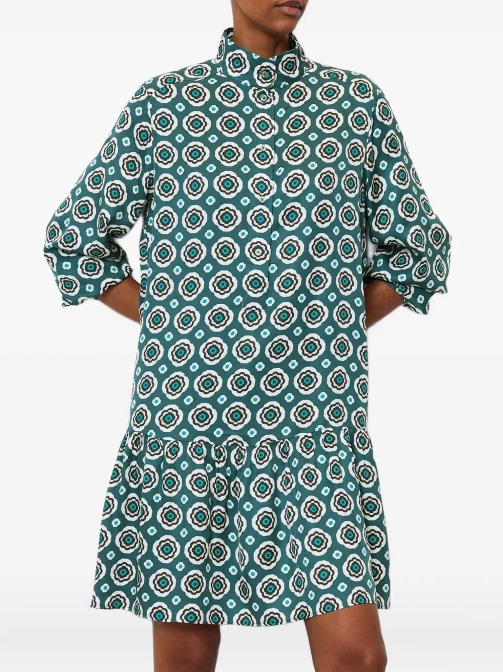 Marc O'Polo geometric-pattern tiered dress | Blue | Image 1
