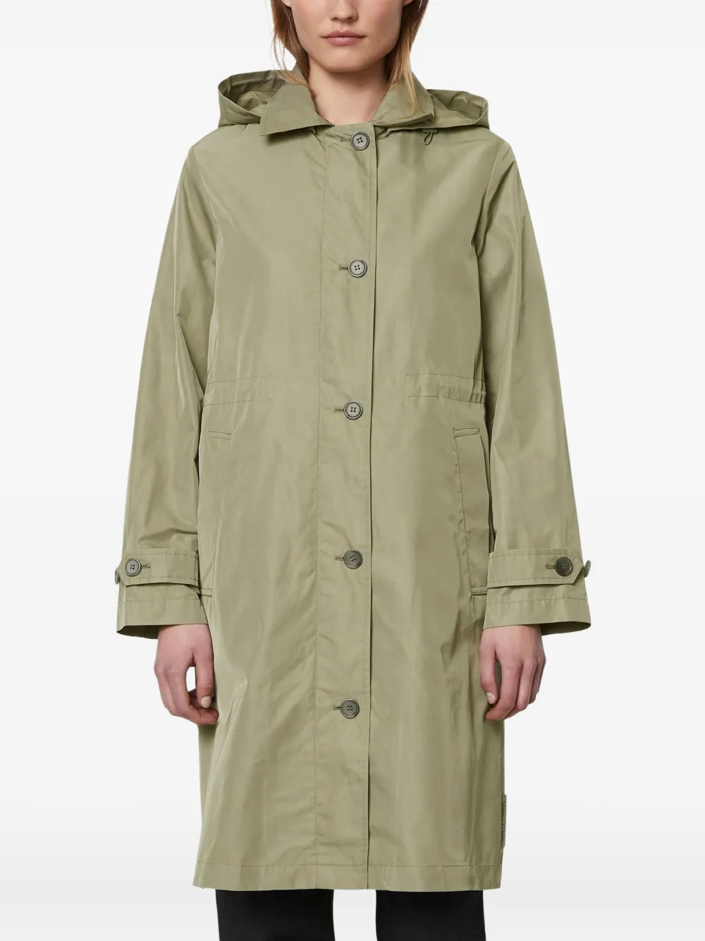 Marc O'Polo Regenjas met capuchon Groen