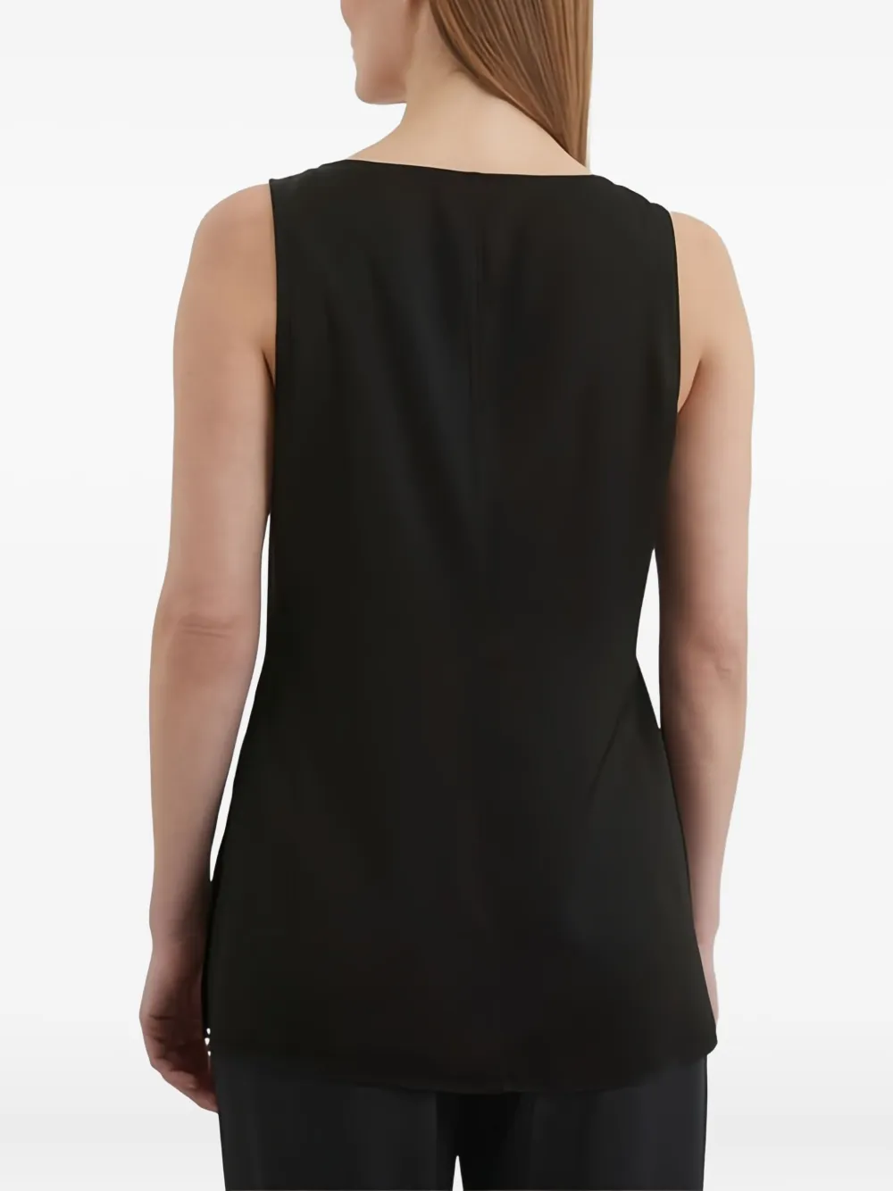 Marc O'Polo Mouwloze tanktop met satijnen effect Zwart