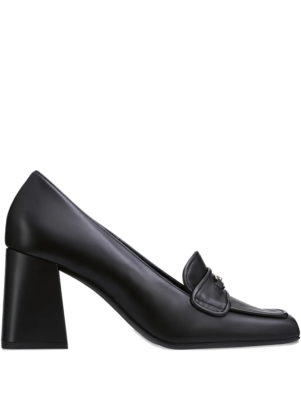 Hogl Julie block-heeled leather loafers | Black | Image 1