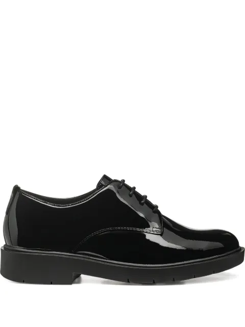 Geox Sapato derby Spherica de couro envernizado