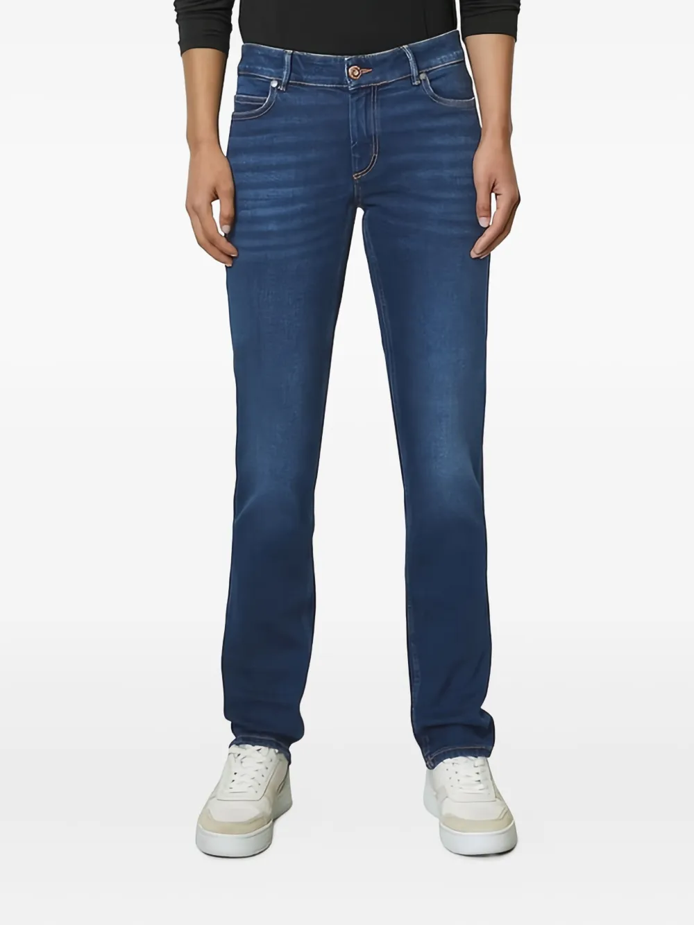 Marc O'Polo Jeans met logopatch Blauw