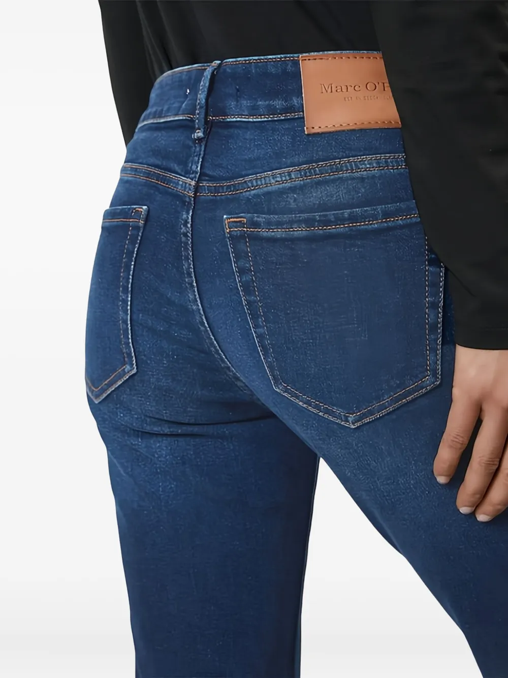 Marc O'Polo Jeans met logopatch Blauw