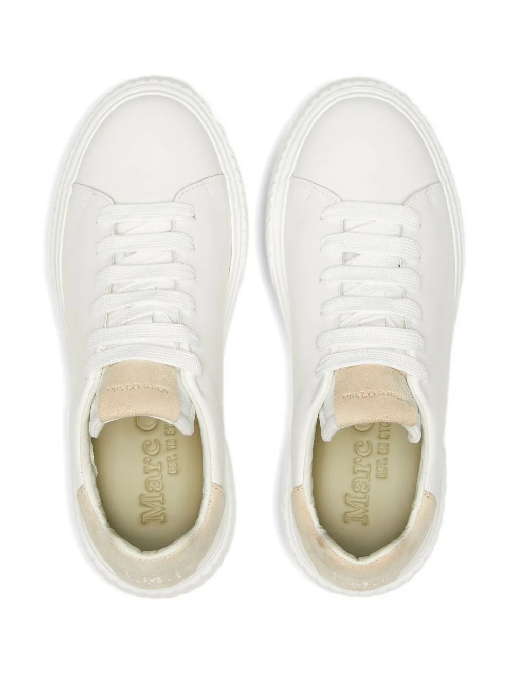 Marc O'Polo leather platform sneakers White