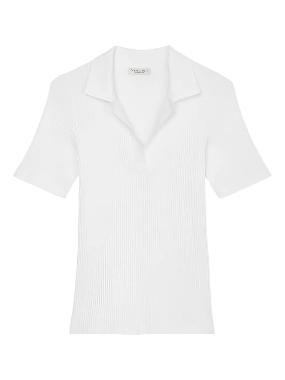 Marc O'Polo ribbed polo-collar top | White | Image 1