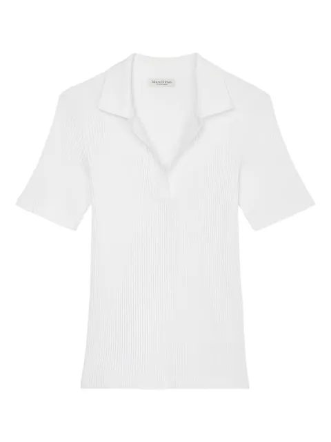 Marc O'Polo ribbed polo-collar top