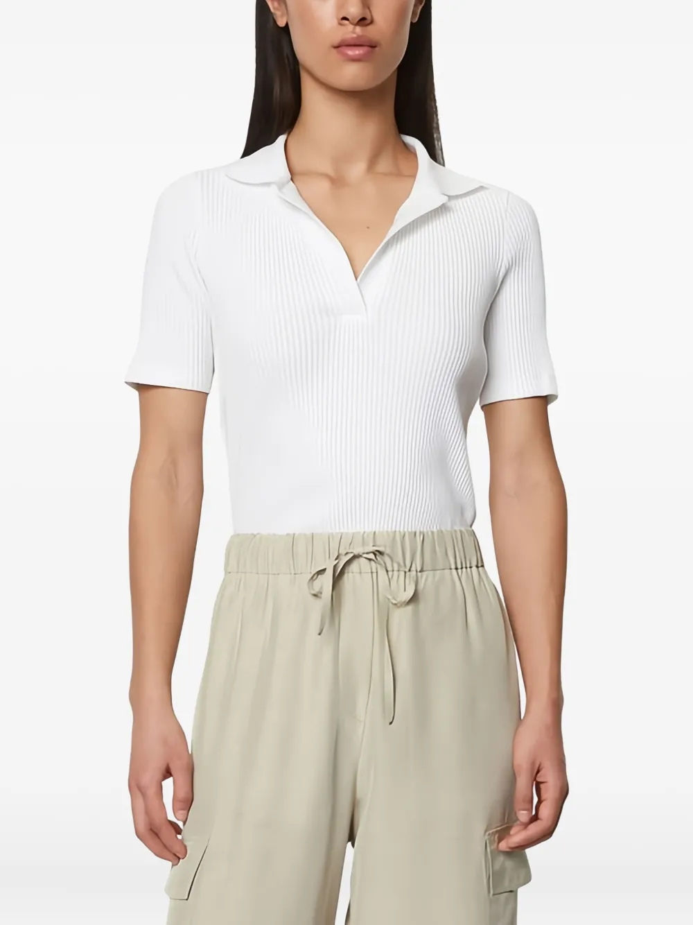 Marc O'Polo ribbed polo-collar top | Polo Tops | Image 2
