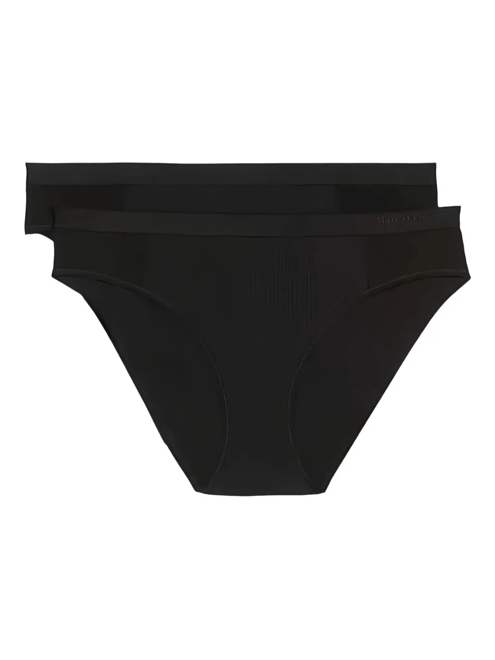 Marc O'polo Ribbed Briefs (pack Of Two) In Black