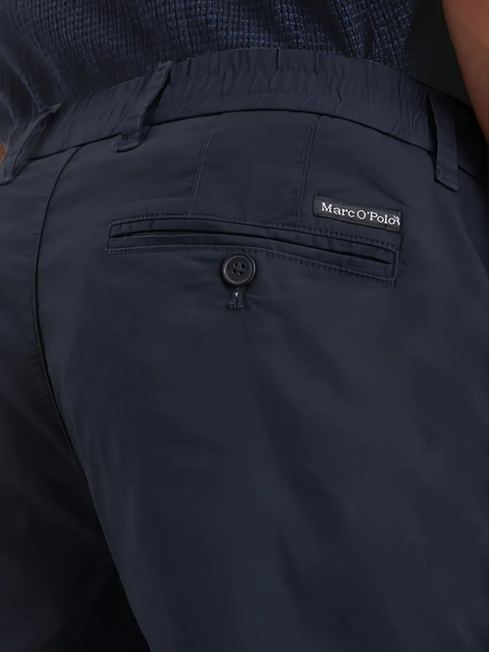 Marc O'Polo Broek met geplooide voorkant Blauw