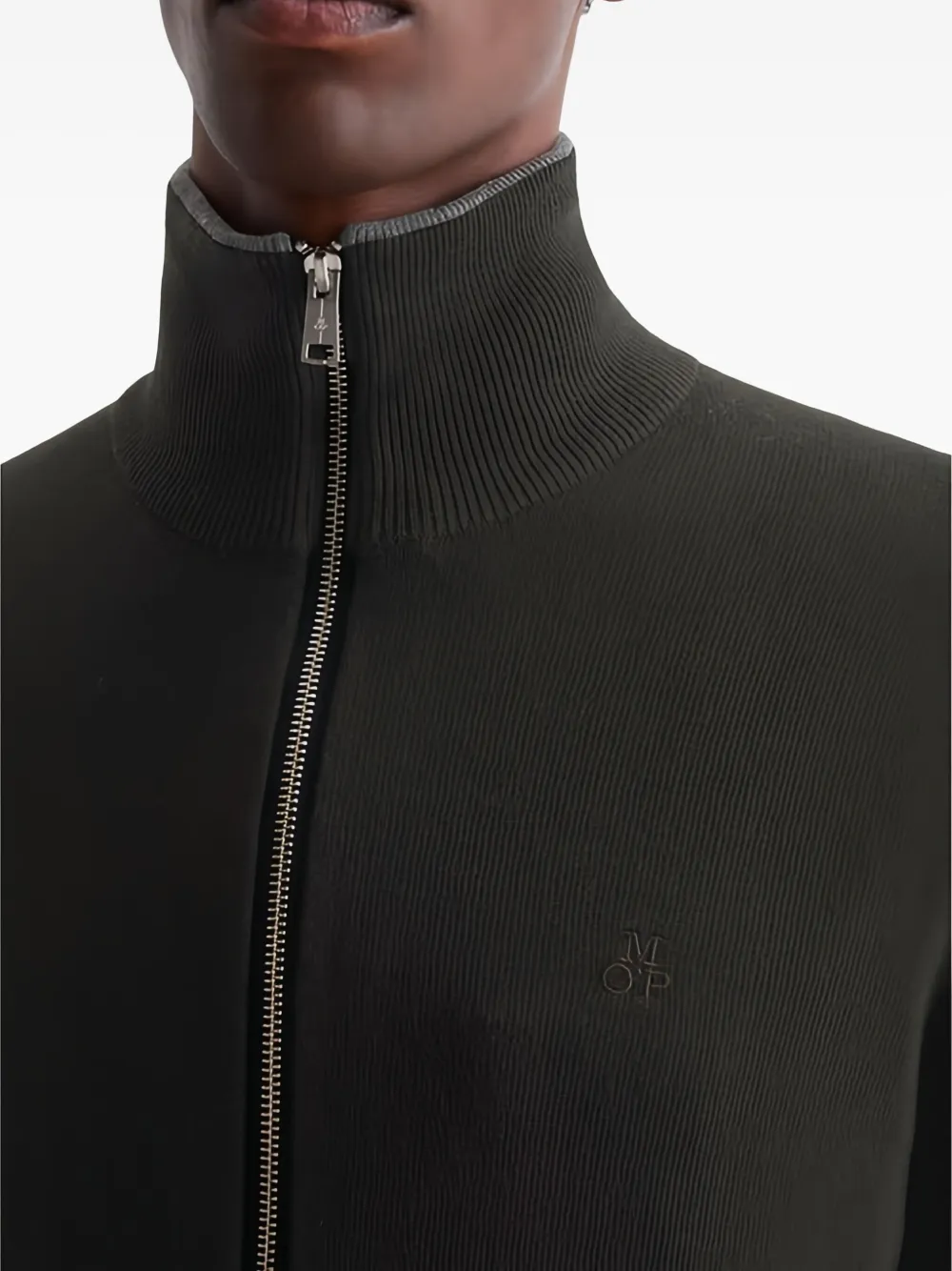 Marc O'Polo Vest met hoge kraag en rits Zwart