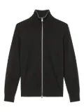 Marc O'Polo zip-front high-collar cardigan - Black