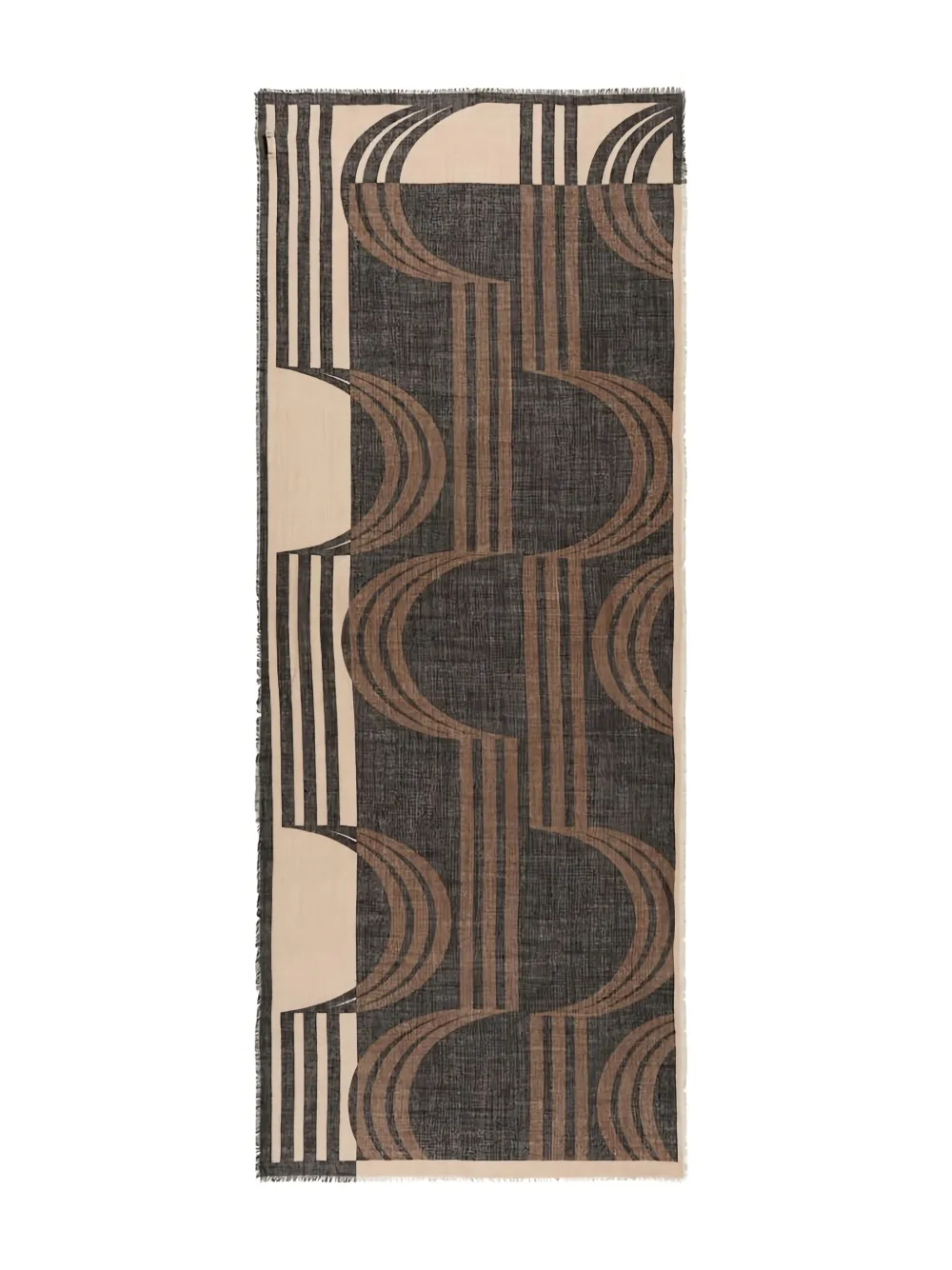 Marc O'Polo graphic-patterned fringed scarf | Image 2