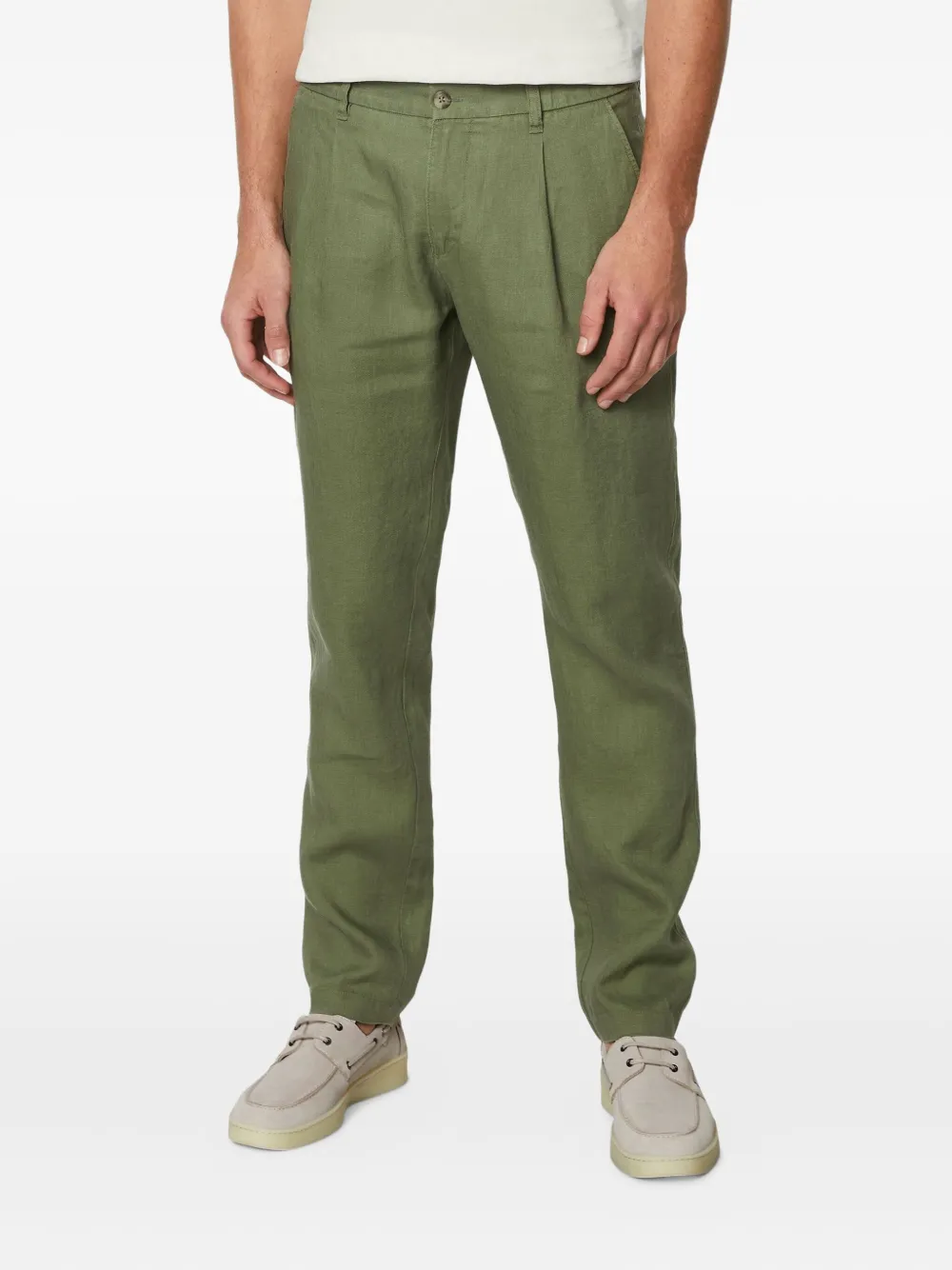 Marc O'Polo Broek met detail Groen