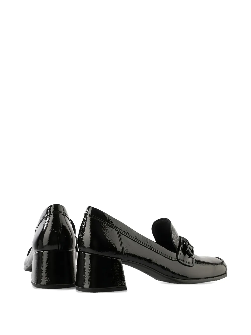 Hogl Helen block-heel patent loafers Black