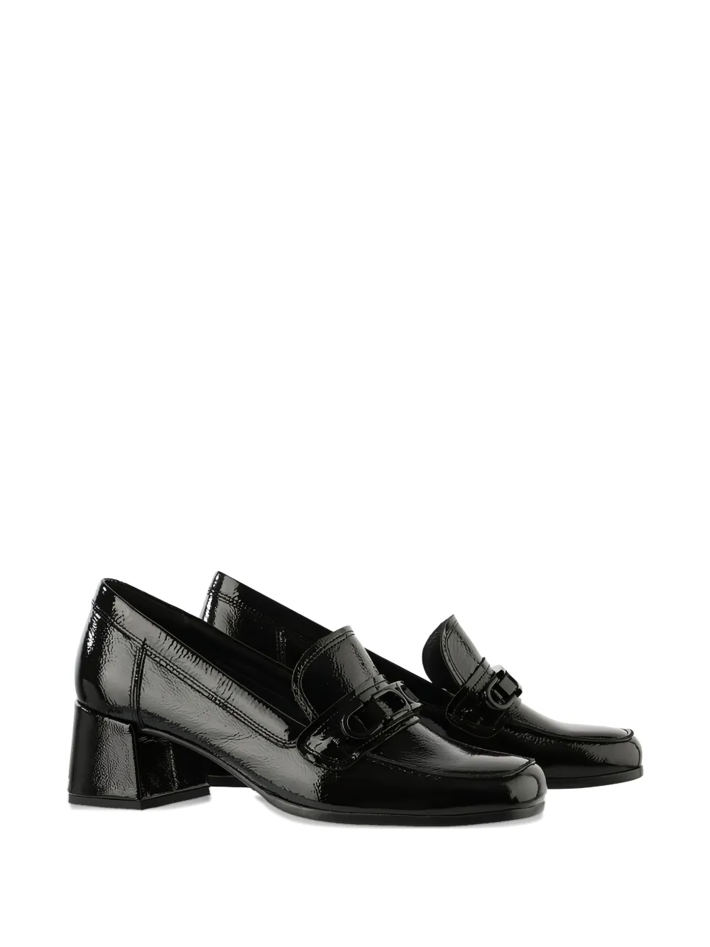 Hogl Helen block-heel patent loafers - Zwart