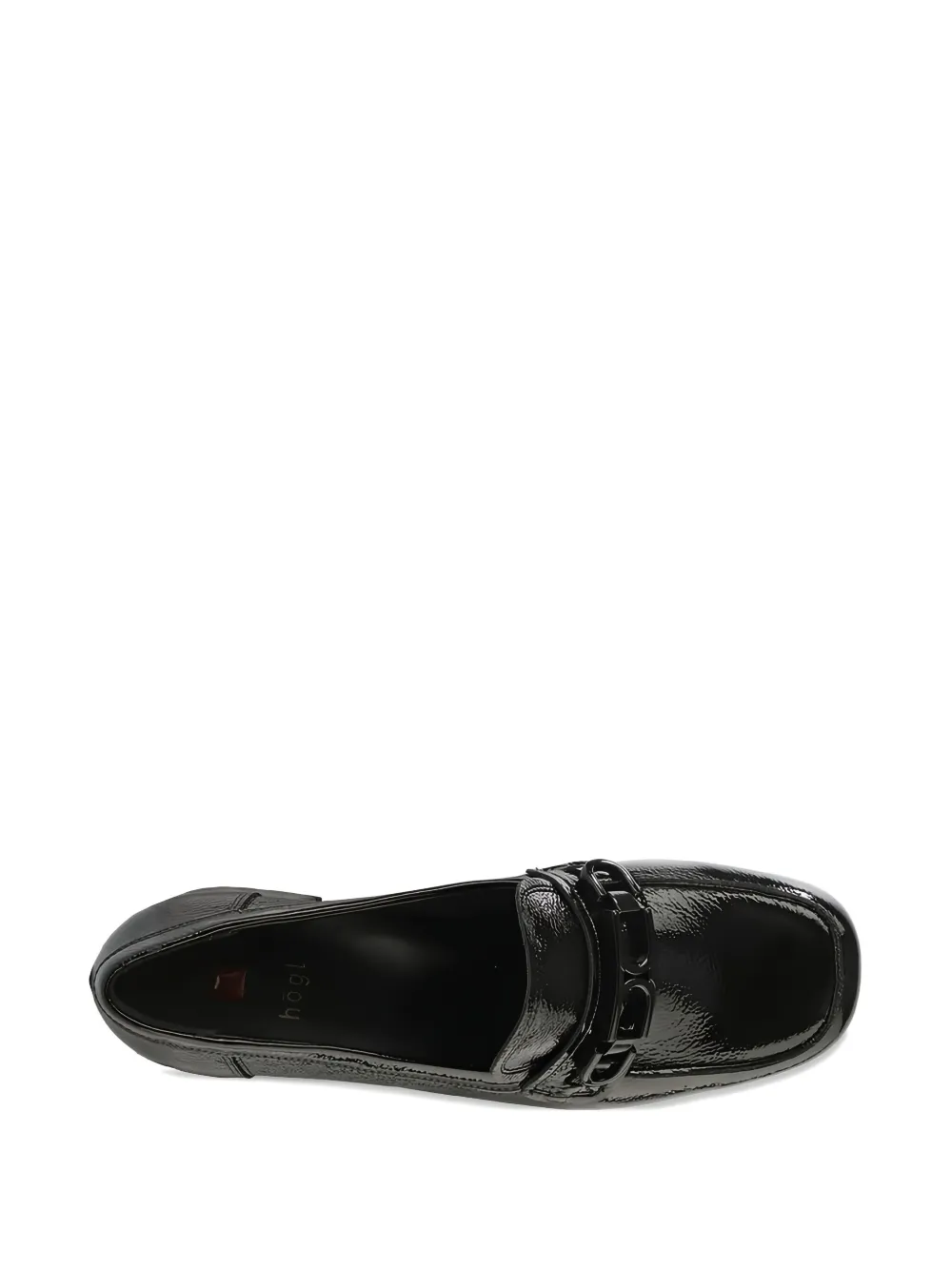 Hogl Helen block-heel patent loafers Black