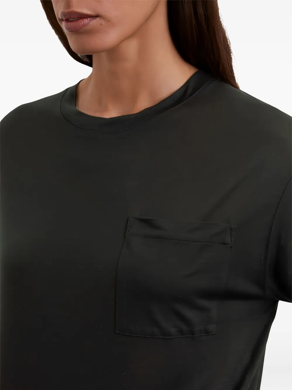 Marc O'Polo T-shirt met zak Zwart