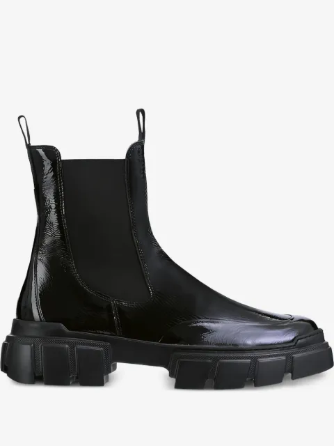 Hogl Adventure chunky-sole patent ankle boots