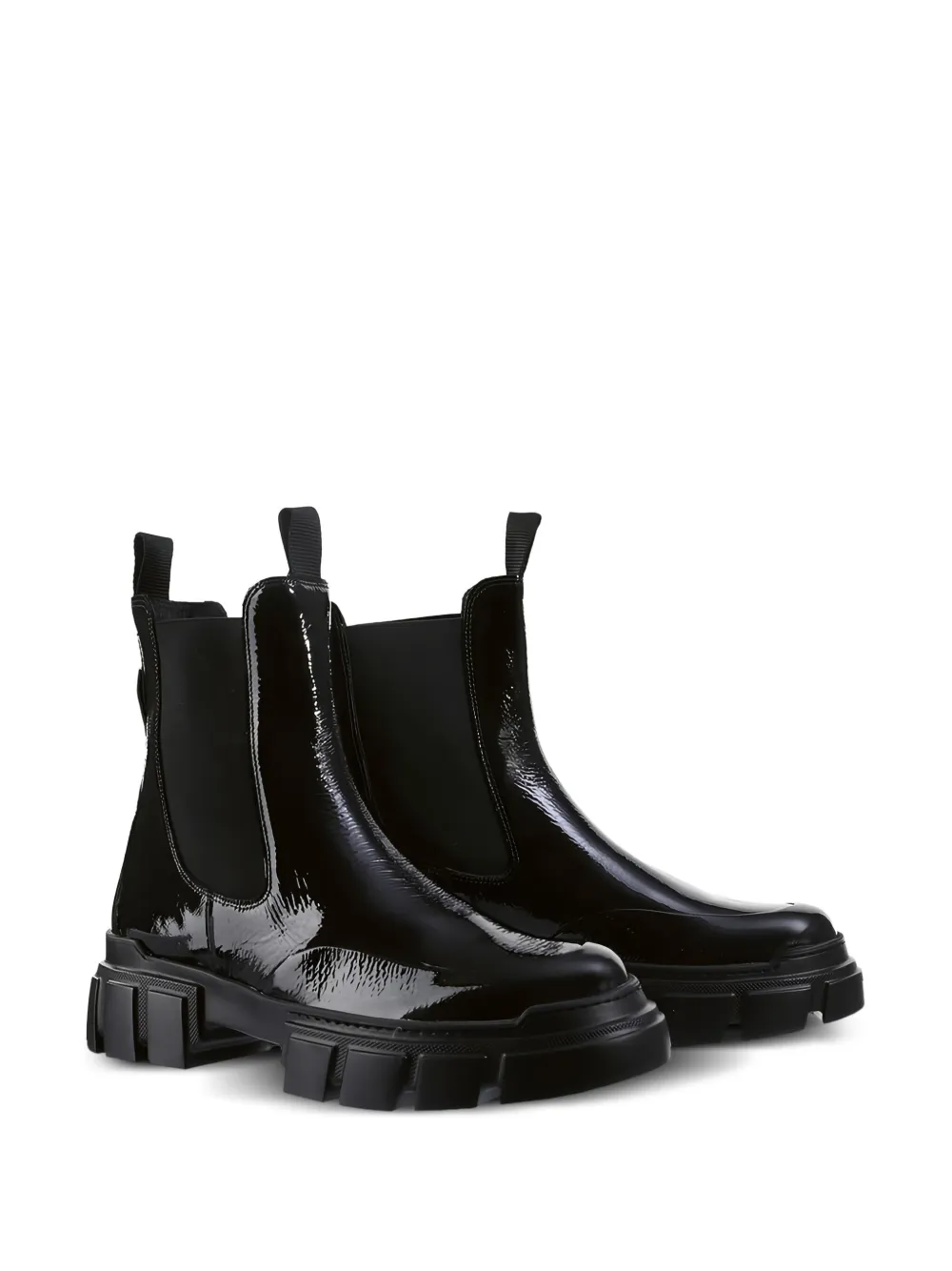 Hogl Adventure chunky-sole patent ankle boots Black