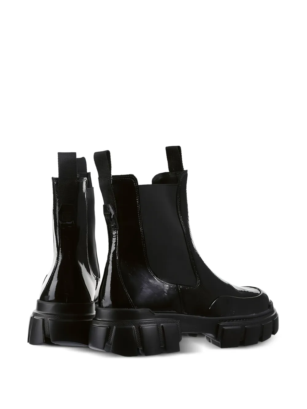 Hogl Adventure chunky-sole patent ankle boots Black