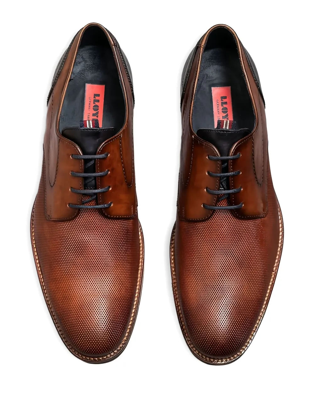 Lloyd Harris perforated leather Derby shoes Brown