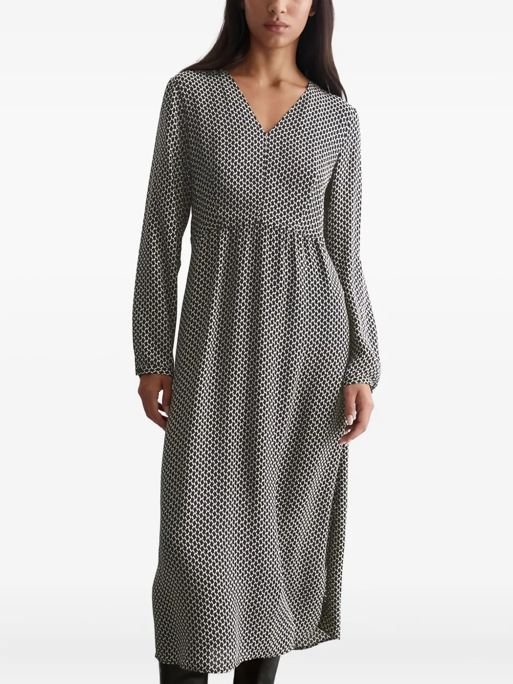 Marc O'Polo Midi-jurk met geometrische print Zwart