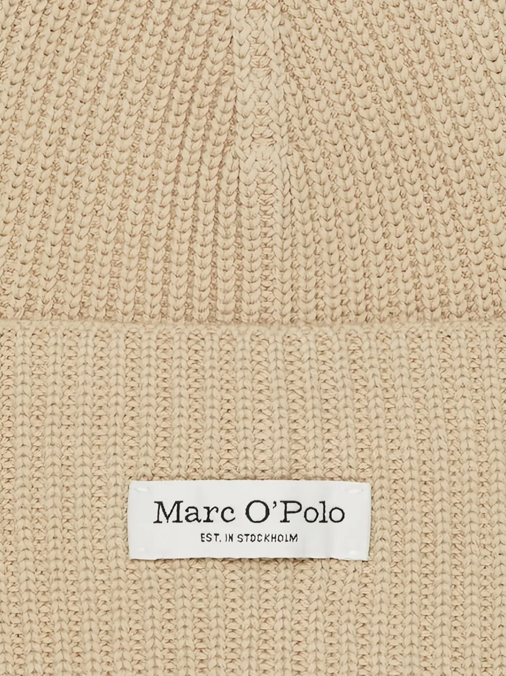 Marc O'Polo Ribgebreide muts - Beige