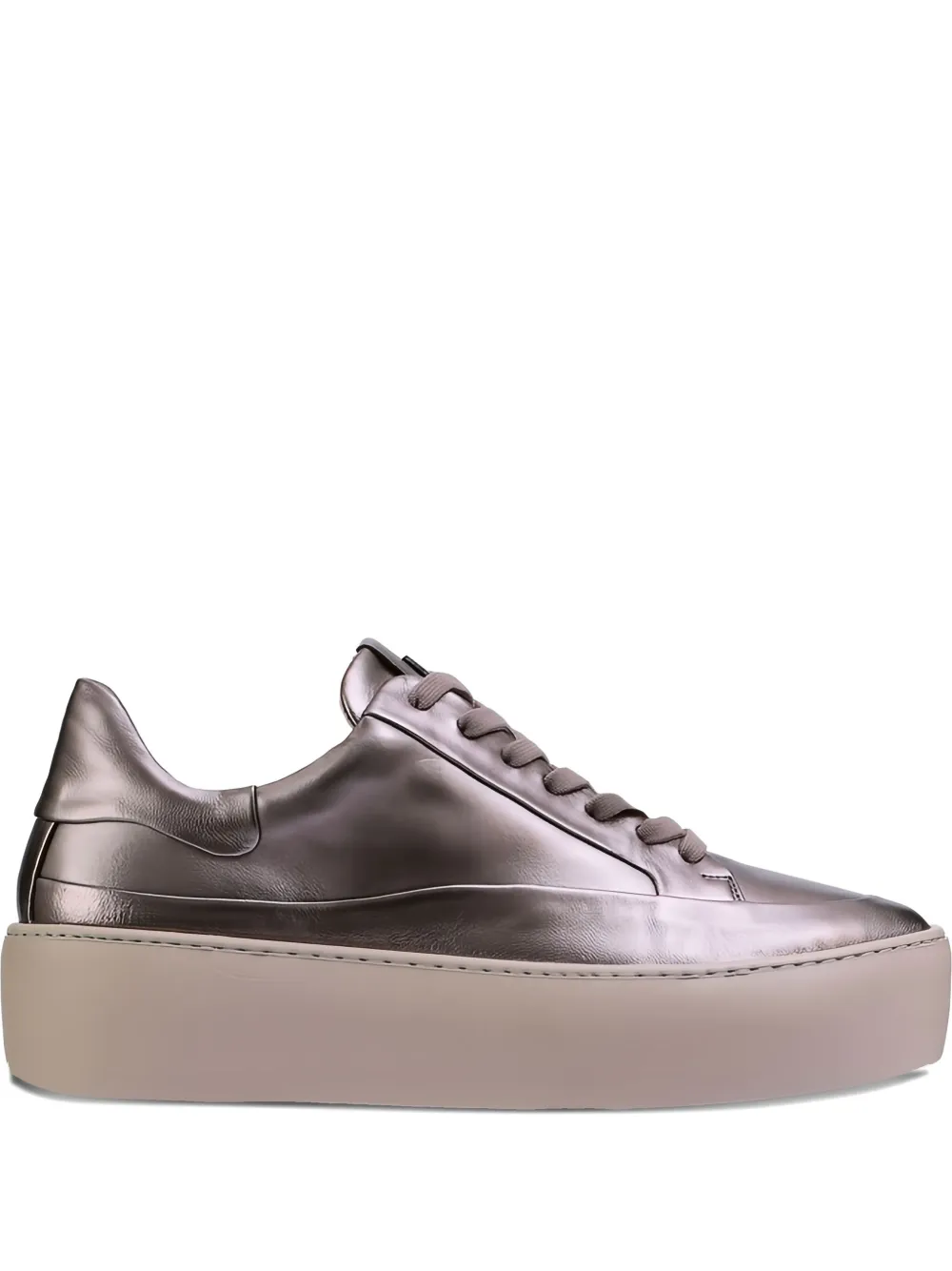 Hogl Illusion metallic-leather platform sneakers Silver