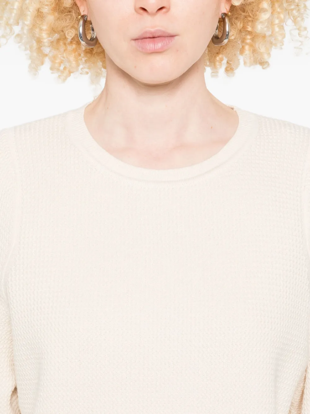 Marc O'Polo ribbed crew-neck sweater Beige