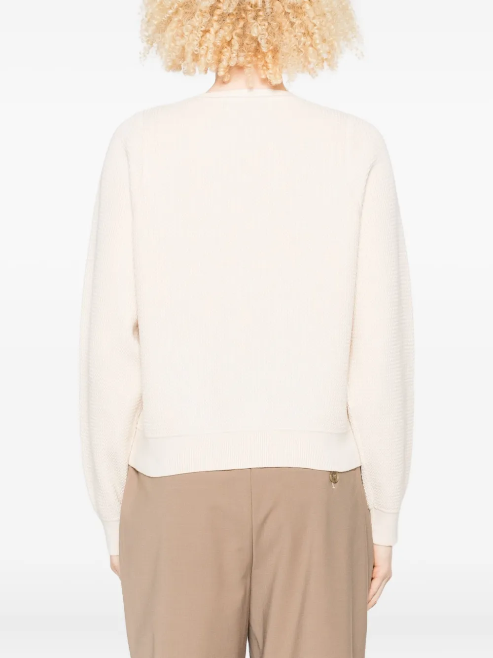 Marc O'Polo ribbed crew-neck sweater Beige