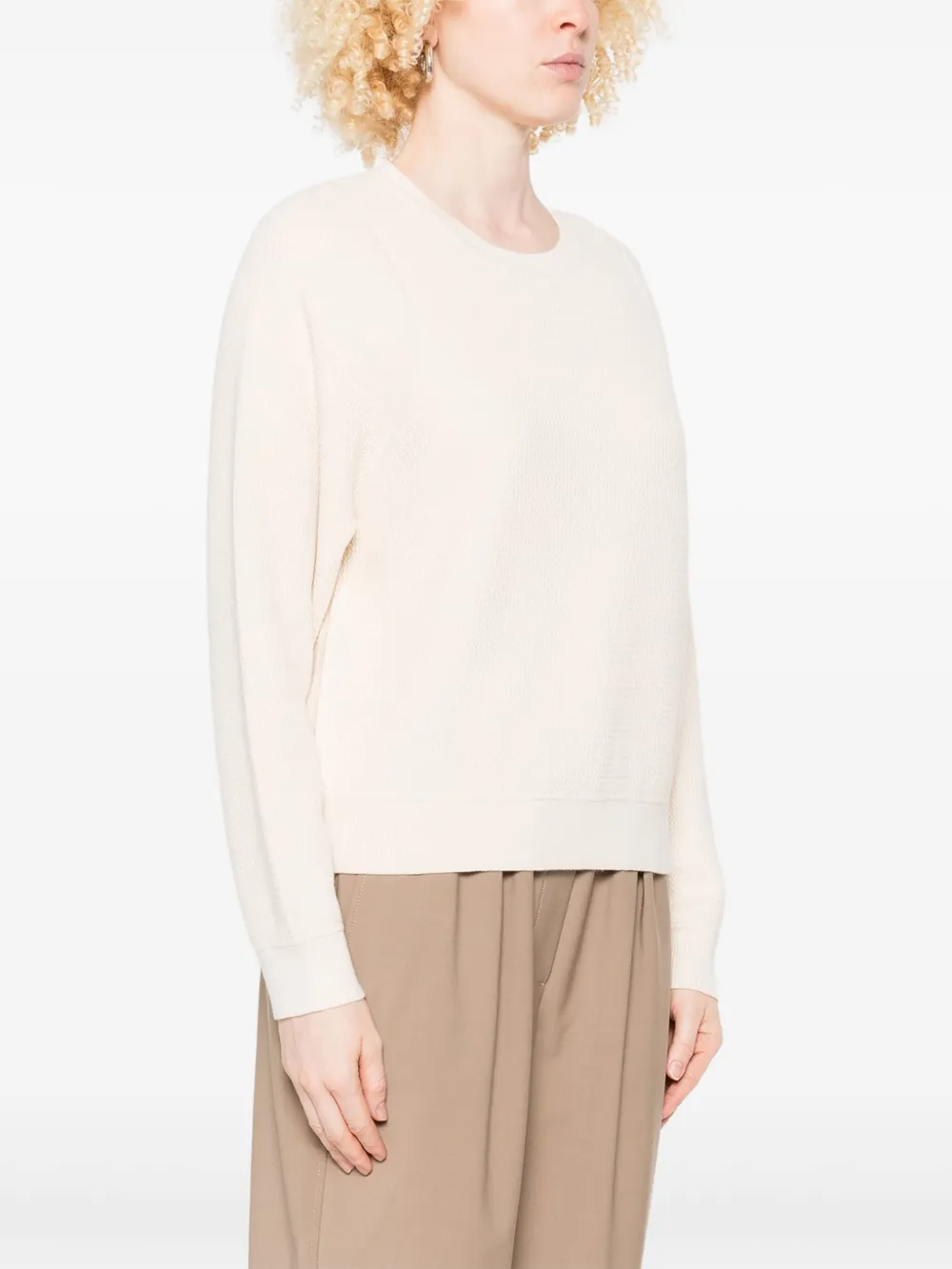 Marc O'Polo ribbed crew-neck sweater Beige