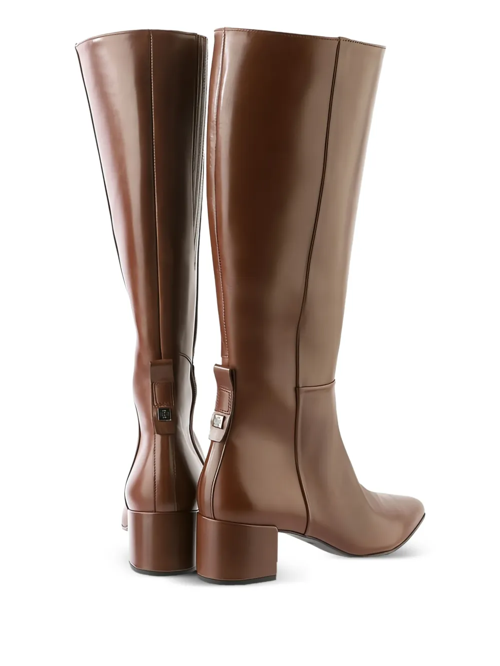 Hogl 60mm Journey block-heel knee-high boots Brown