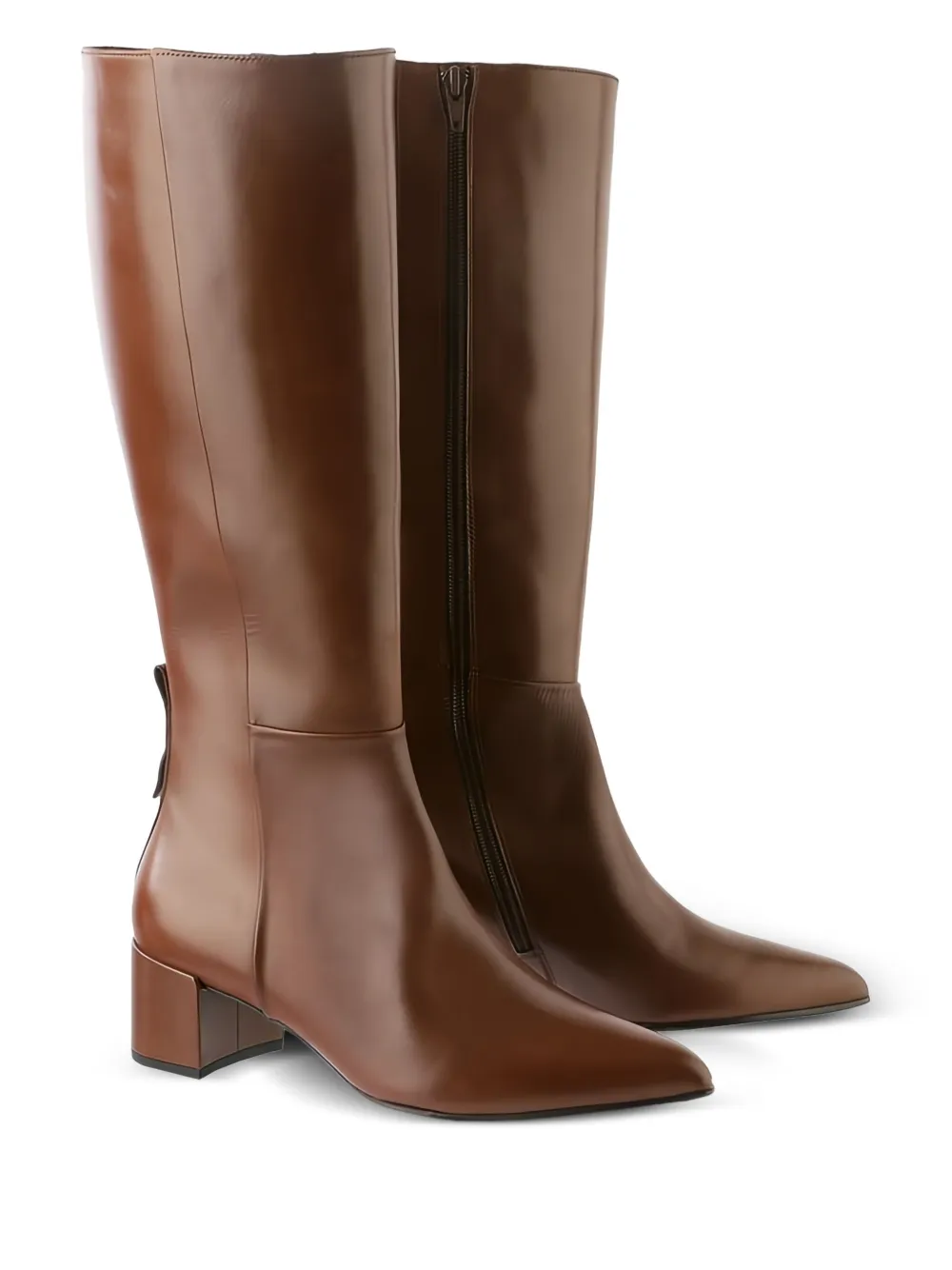 Hogl 60mm Journey block-heel knee-high boots Brown