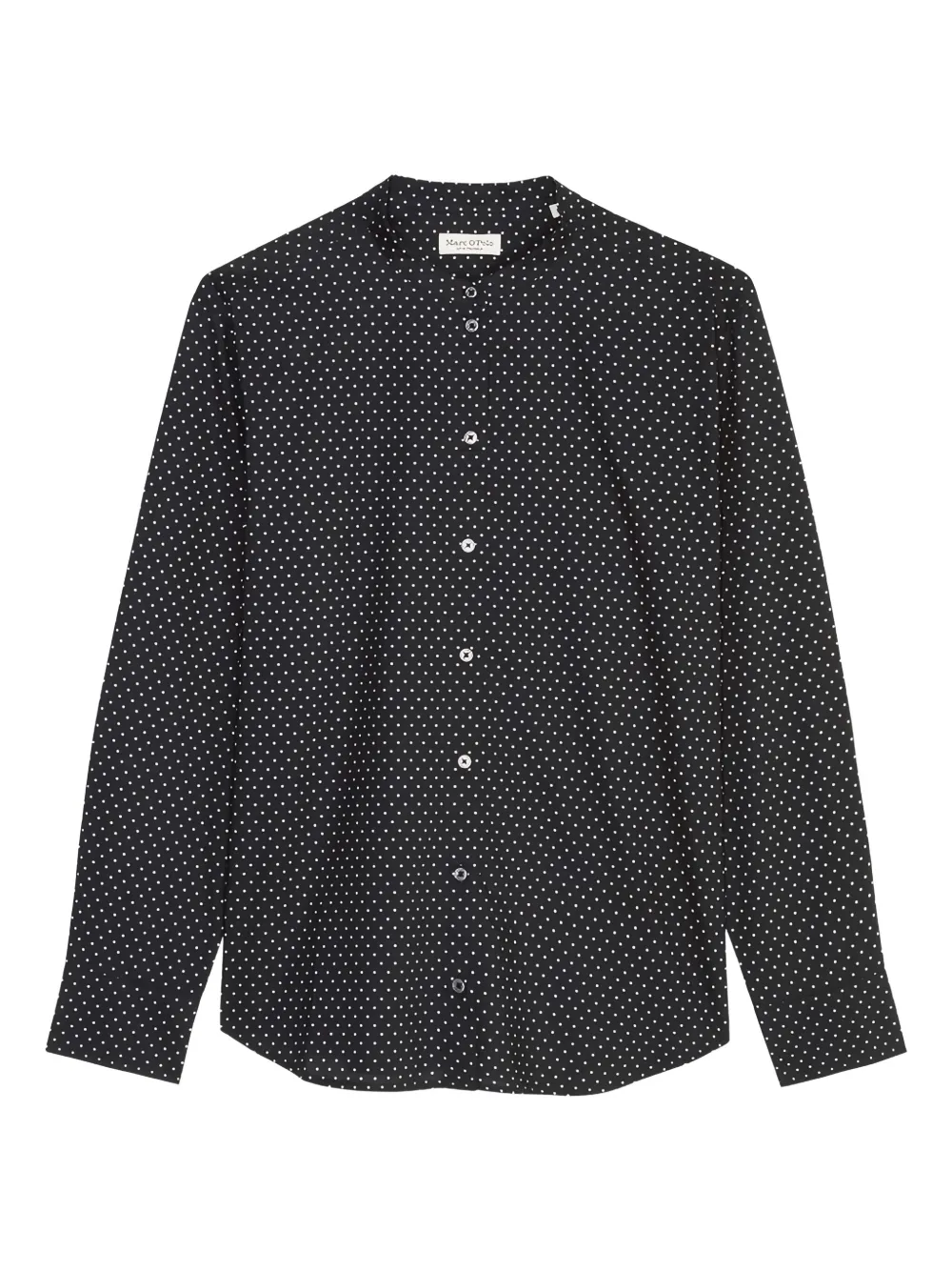 Marc O'Polo Button-up blouse met stippen Zwart
