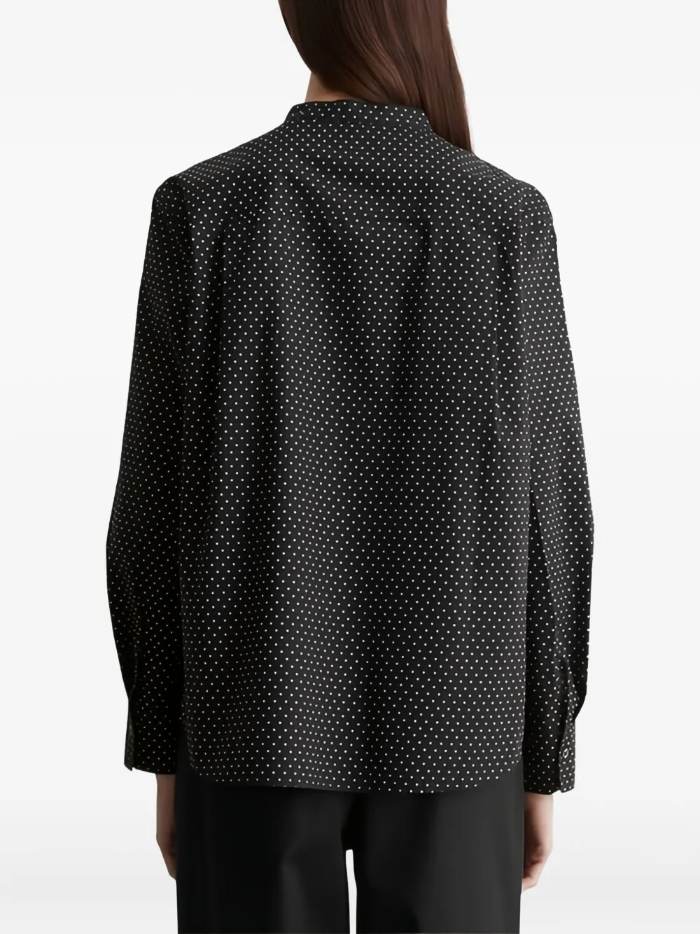 Marc O'Polo Button-up blouse met stippen Zwart