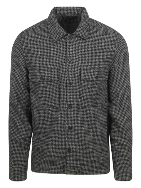 Marc O'Polo houndstooth-check button-up overshirt