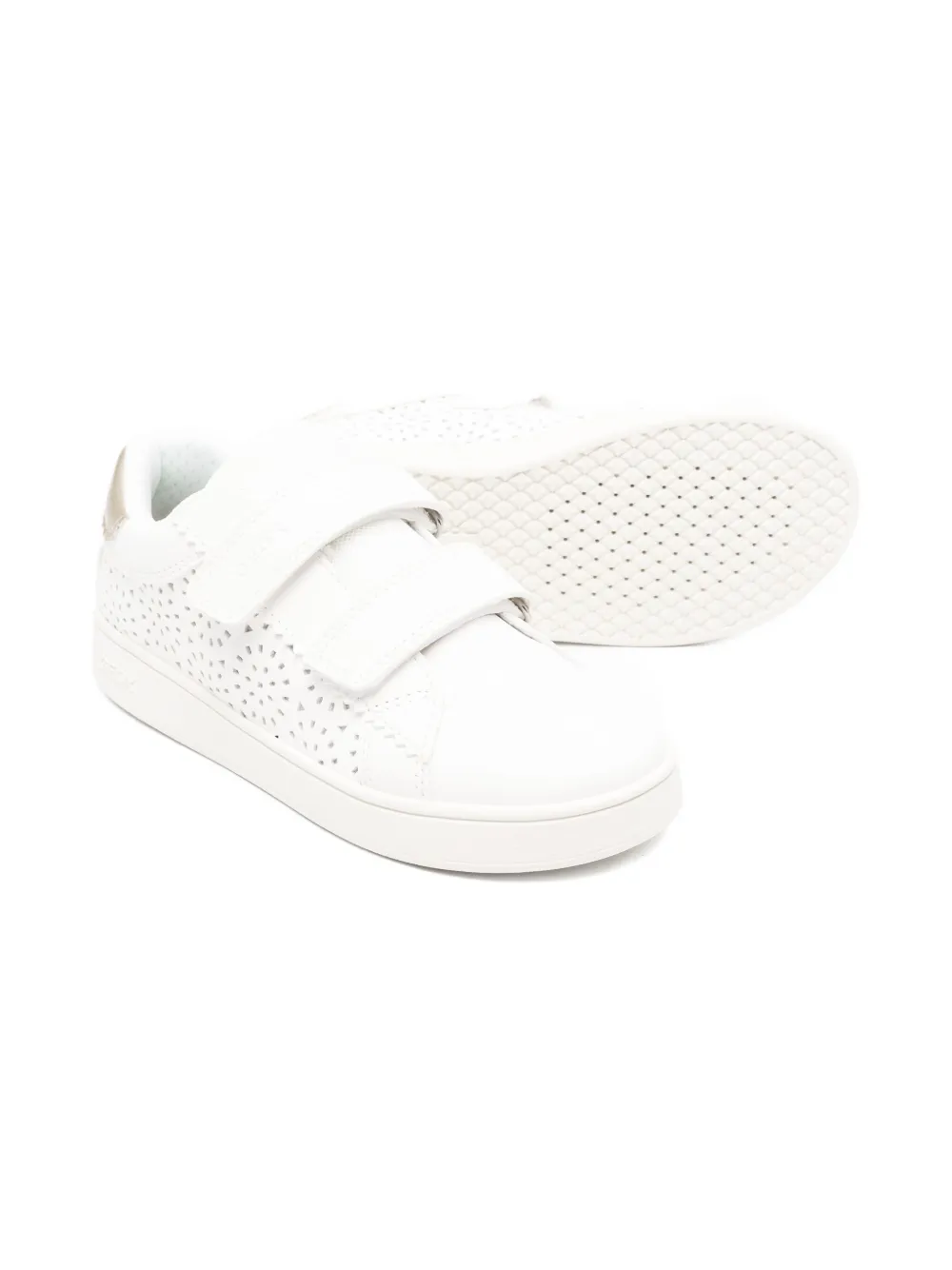 Geox Kids J Eclyper sneakers met dubbele bandjes en geperforeerde details Wit