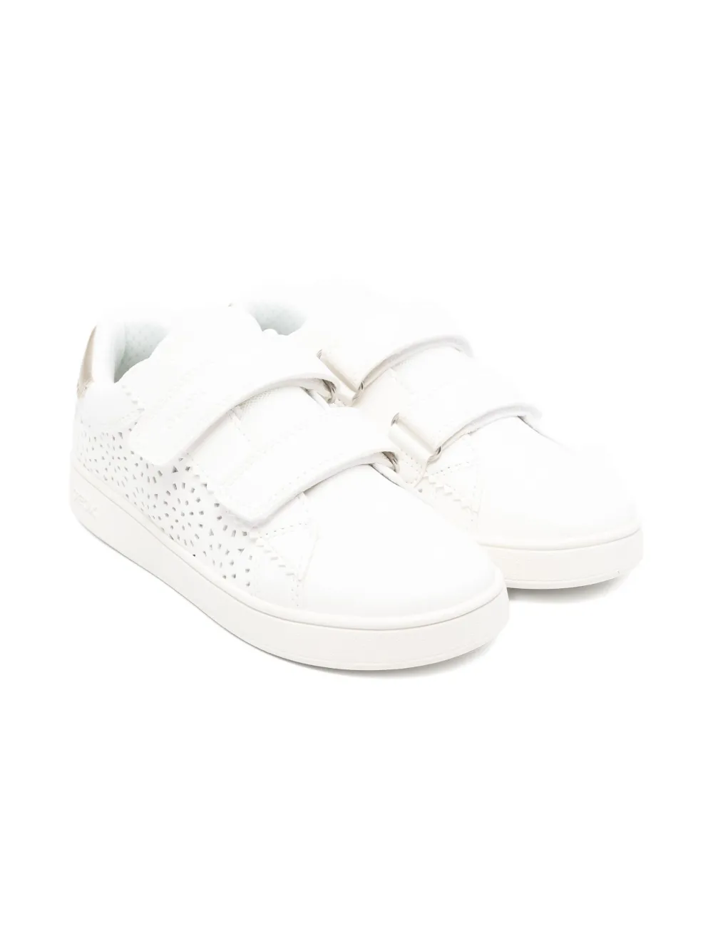 Geox Kids J Eclyper perforated double-strap sneakers White