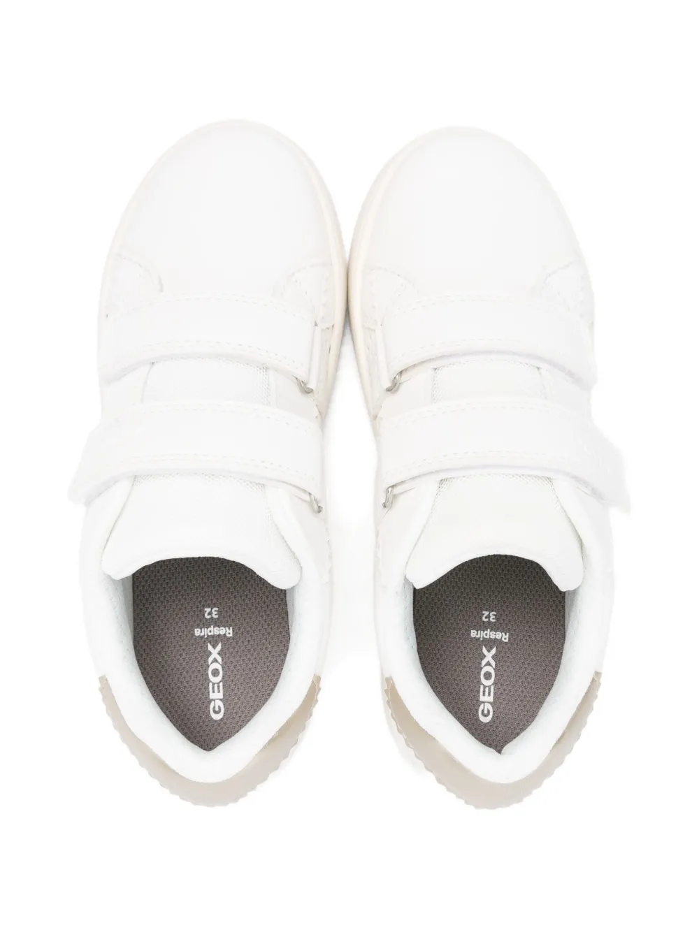 Geox Kids J Eclyper sneakers met dubbele bandjes en geperforeerde details Wit