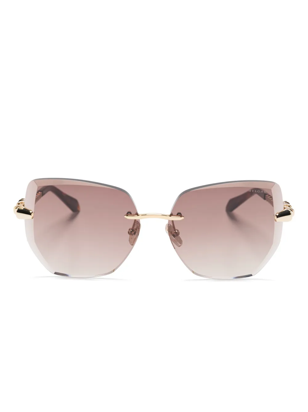 Bvlgari Zonnebril met oversized montuur Goud