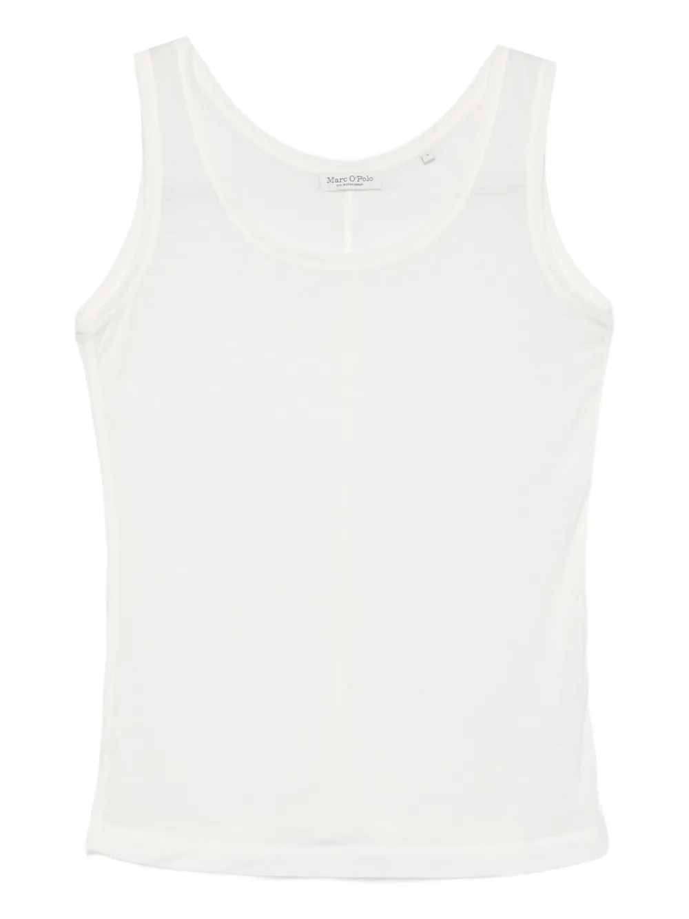 scoop-neck sleeveless top