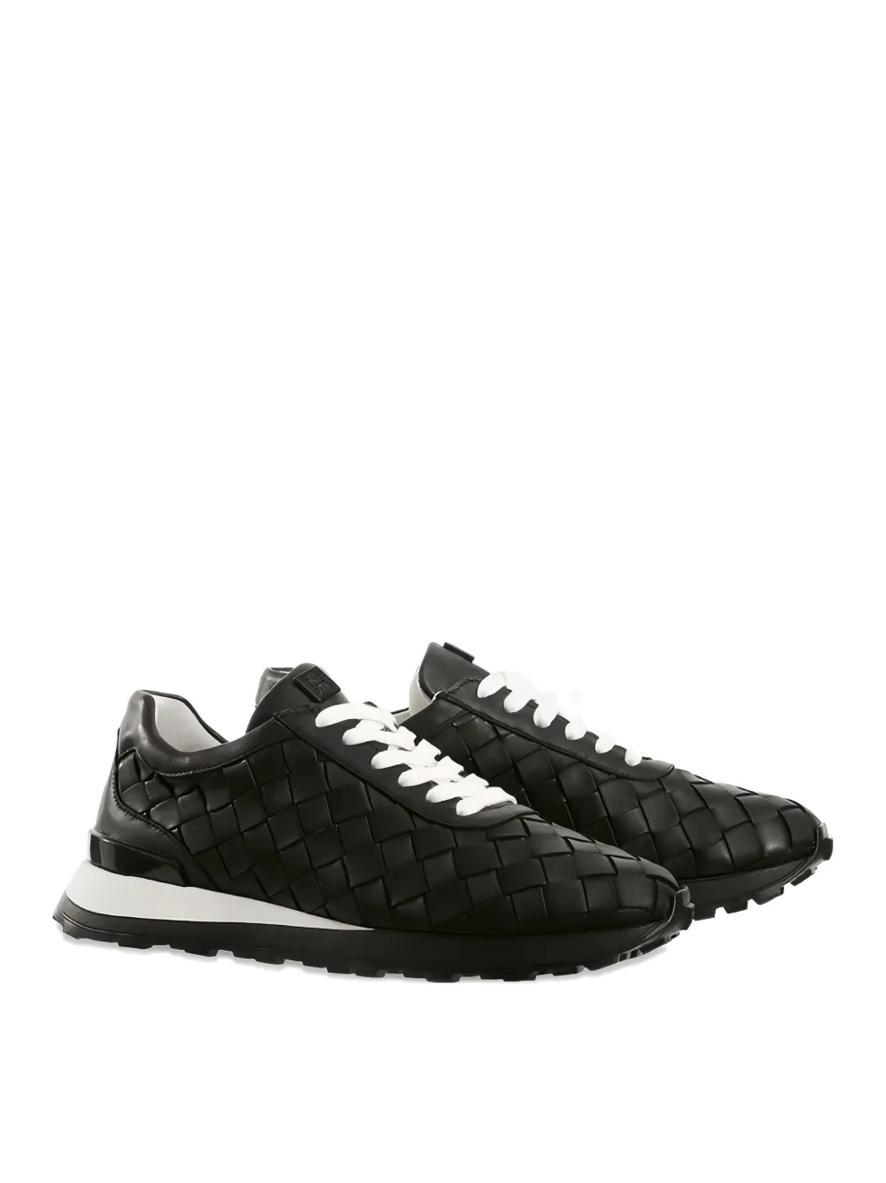 Hogl Jessie woven leather sneakers - Zwart