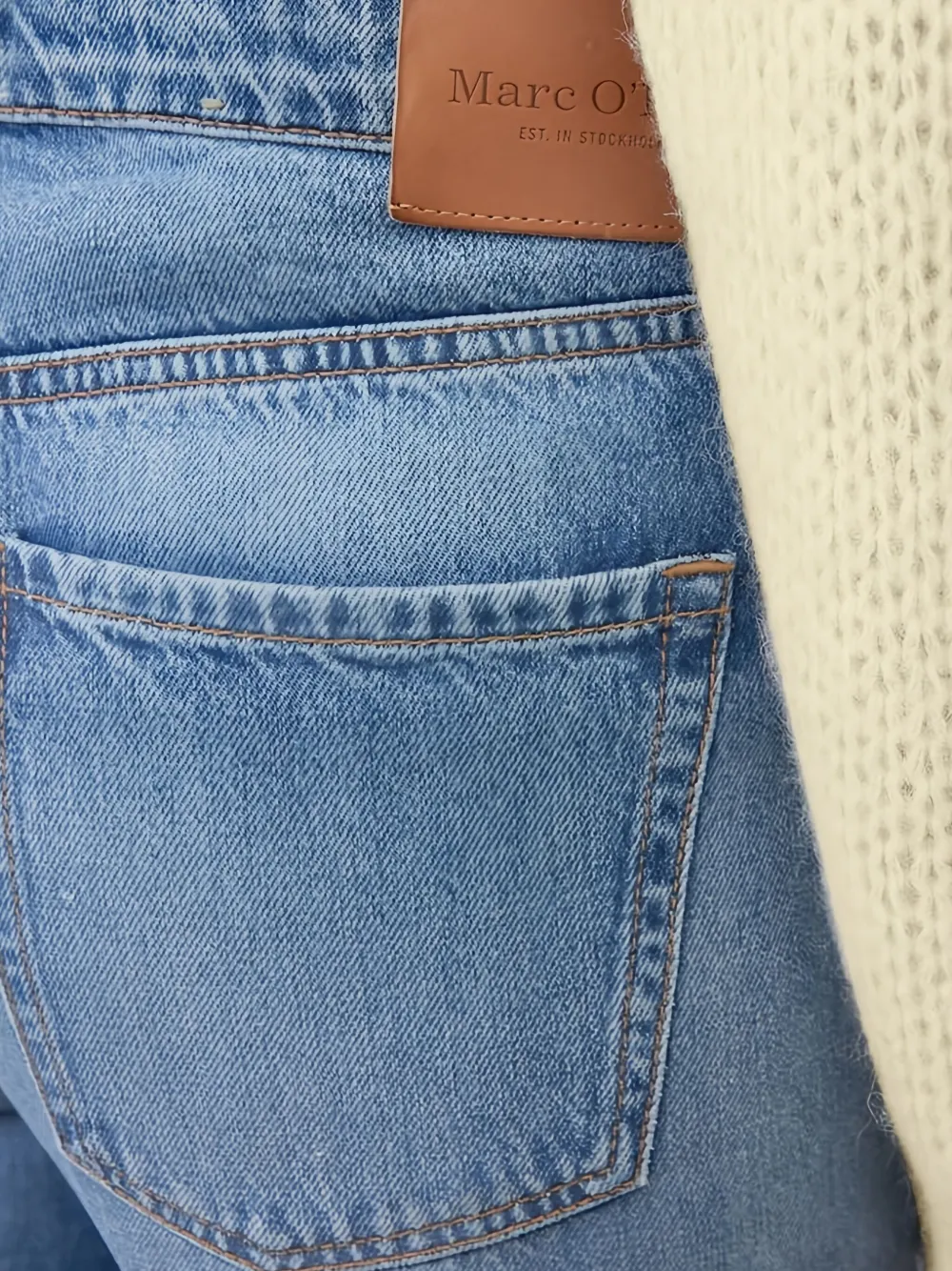 Marc O'Polo Jeans met verwassen-effect Blauw
