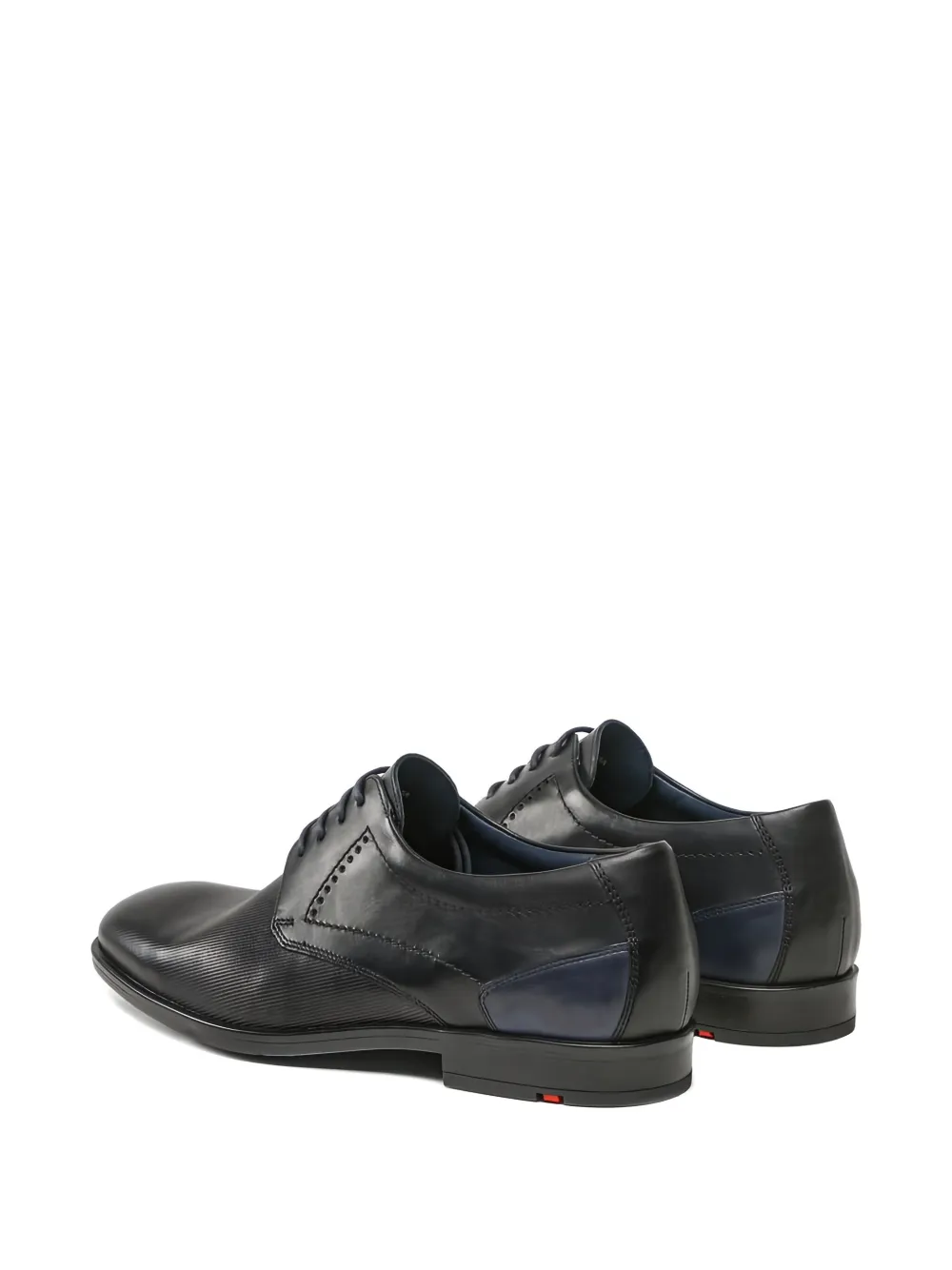 Lloyd Kalmat textured leather lace-up Derby shoes Black