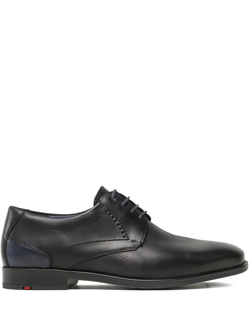 Lloyd Kalmat textured leather lace-up Derby shoes Black