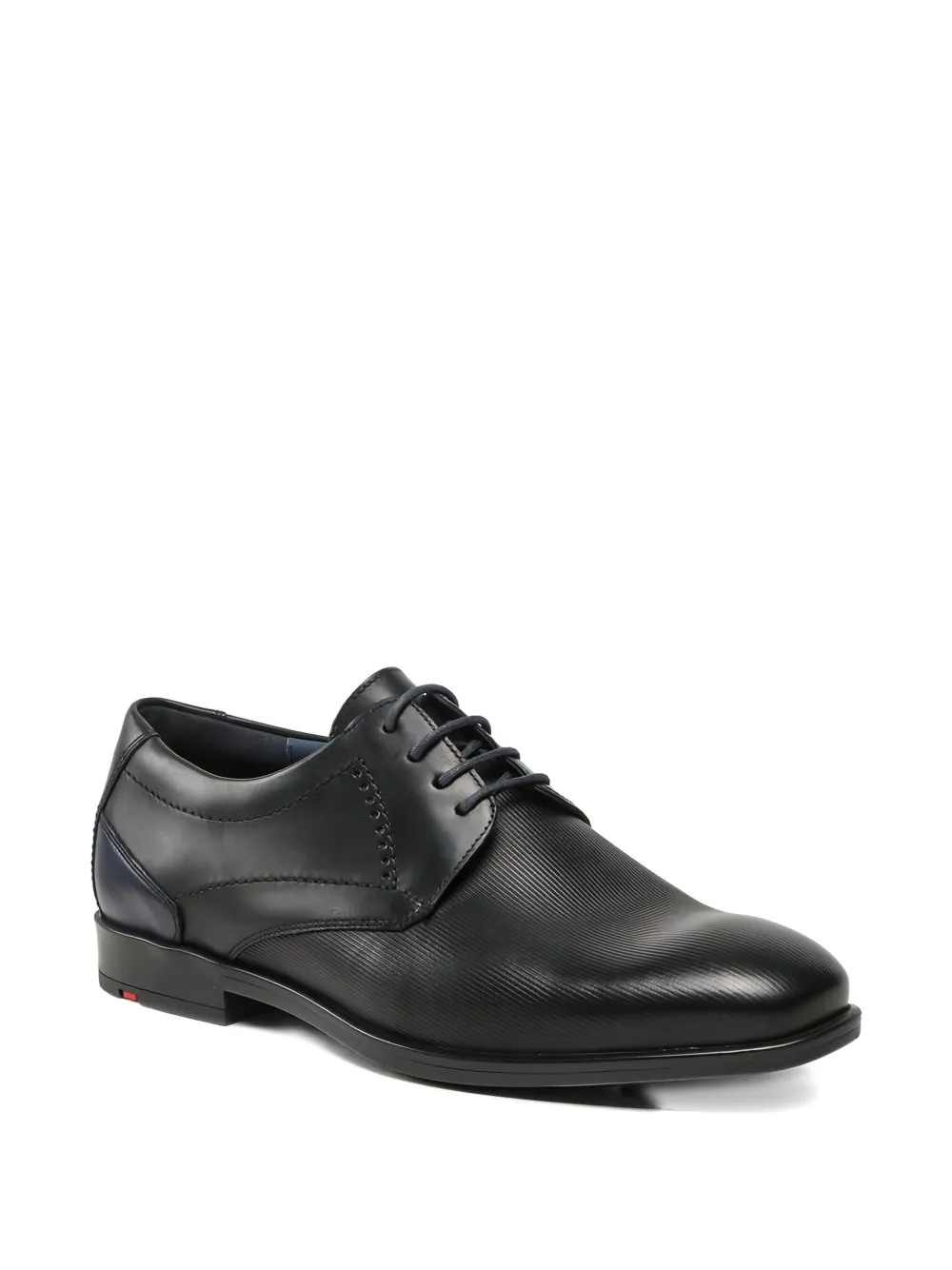 Lloyd Kalmat textured leather lace-up Derby shoes Black