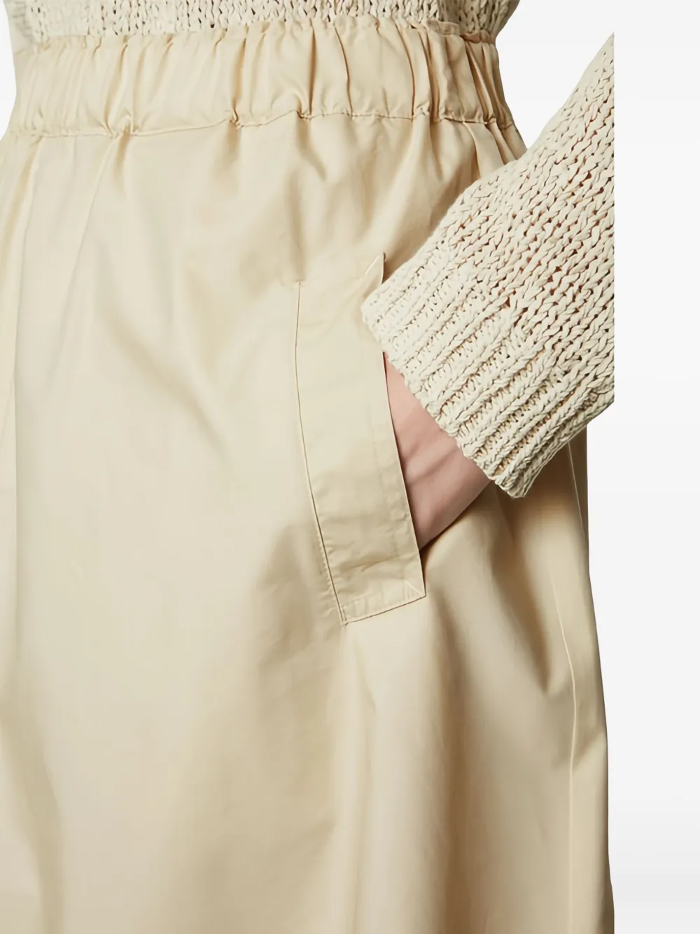 Marc O'Polo Rok met elastische taille Beige