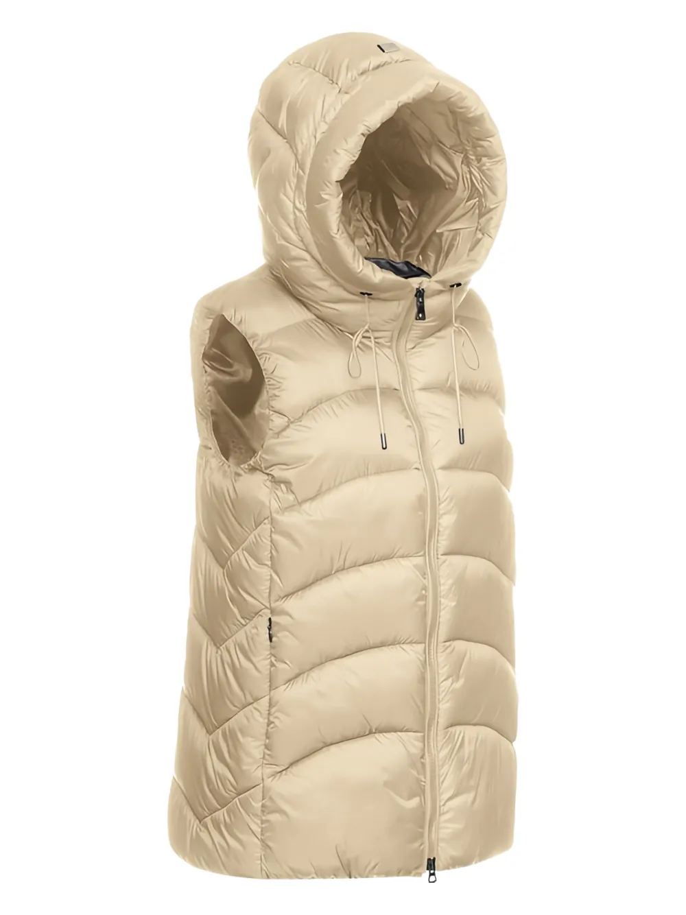 Geox Bleyze gewatteerde bodywarmer met capuchon Beige