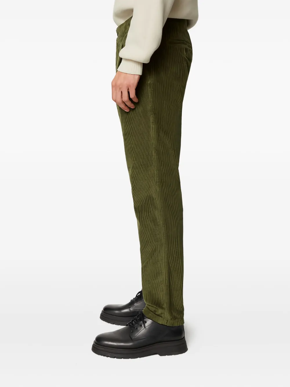 Marc O'Polo Ribfluwelen broek met details Groen